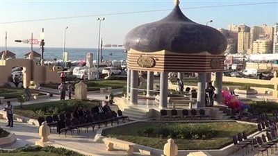 تفاصيل أعمال تطوير حديقة مسجد سيدي بشر بالإسكندرية (صور)