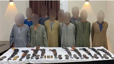 ضبط رشاش جرينوف و24 بندقية خلال حملة أمنية بقنا 