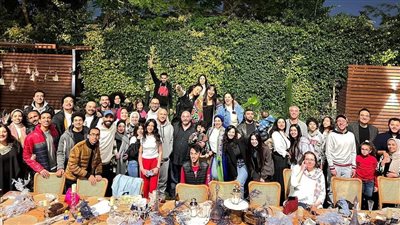 إفطار جماعي لأبطال وصُناع مسلسل الكبير أوي، وإطلالة لافتة لرحمة أحمد (صور) 