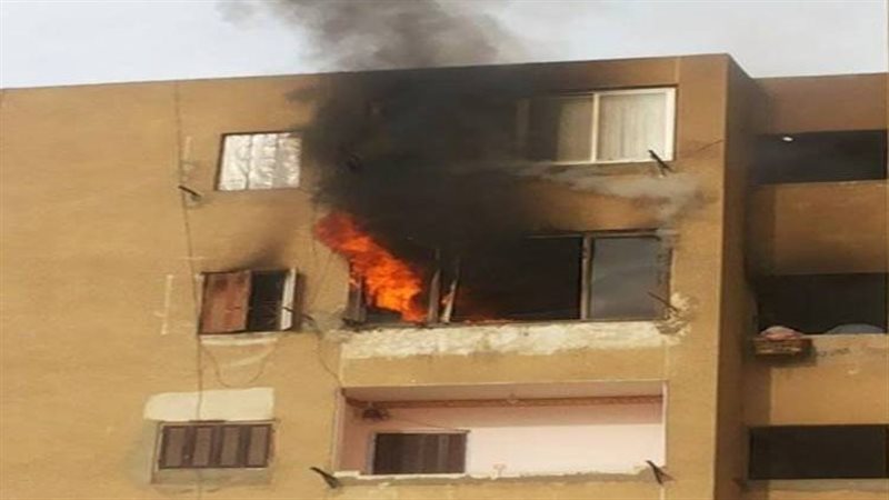حريق شقة بالوراق