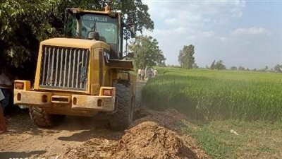 استمرار العمل في إزالة التعديات على الأرض الزراعية وأملاك الدولة بالشرقية 