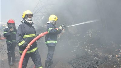 انتداب المعمل الجنائي للتعرف على سبب حريق بأوسيم 