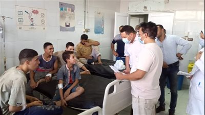 وكيل صحة المنوفية يزور مصابي التسمم بالسادات | صور