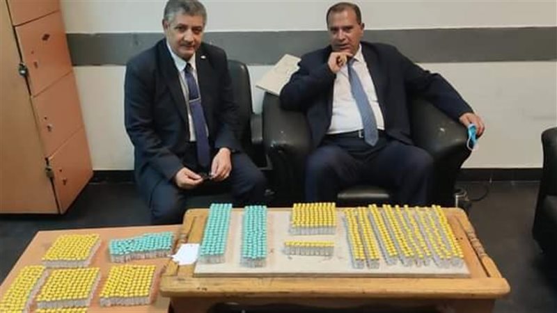 المضبوطات بحوزة رجال