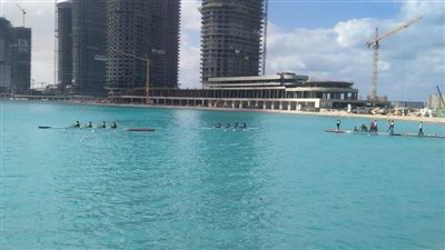 العلمين الجديدة تستضيف فعاليات بطولة الجمهورية المفتوحة للتجديف بمنطقة البحيرات