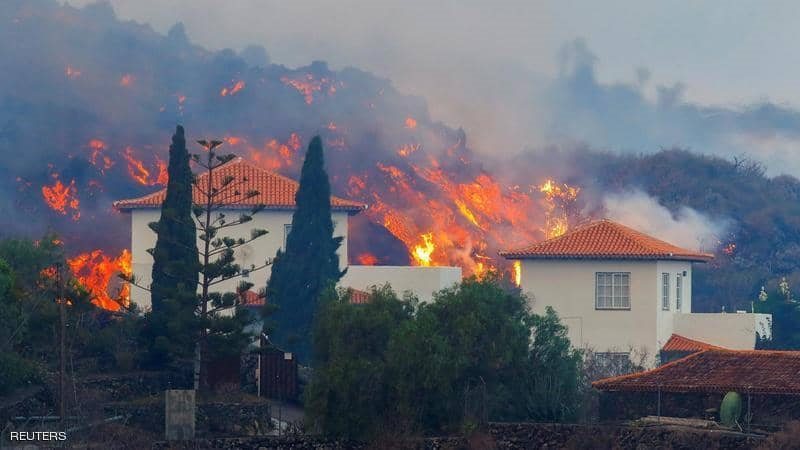 انفجار بركان في إسبانيا