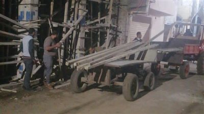 إزالة بناء مخالف في ميت سلسيل بالدقهلية