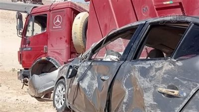  إصابة 8 أشخاص في حادث تصادم بطريق الإسكندرية - مطروح