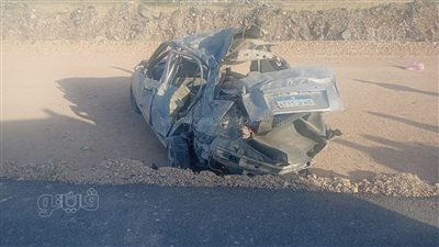 مصرع رجل وسيدة وإصابة طفلين فى انقلاب سيارة ملاكي بمطروح