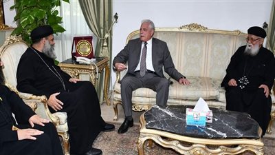 محافظ جنوب سيناء يستقبل وفد كاتدرائية السمائيين بشرم الشيخ للتهنئة بعيد الفطر