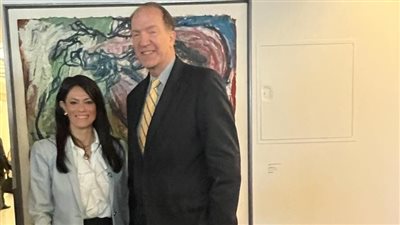 المشاط توجه الشكر لرئيس البنك الدولي على جهوده في دعم الشراكة مع مصر 