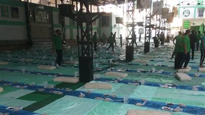 شاهد تجهيزات الساحة الرضوانية لـ أكبر حفل إفطار جماعي في الأقصر