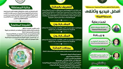 حقوق المنصورة تطلق مسابقة أفضل فيديو وثائقي لحماية البيئة