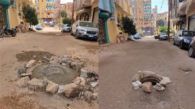 استجابة للأهالي، محافظ بني سويف يوجه بتركيب أغطية غرف الصرف المسروقة