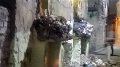  انهيار جزئي لعقار قديم بحي العجمي بالإسكندرية وإصابة شخص تصادف مروره