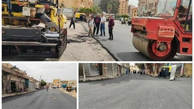 استكمال رصف منطقة حى الزهور بالمحمودية بتكلفة 5 ملايين جنيه (صور)