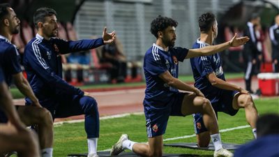 السوبر المصري، تدريبات استشفائية للاعبي الأهلي في بداية فقرات المران