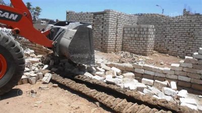 إزالة 5 مبان مخالفة لقرار البناء في شبرامنت بالجيزة