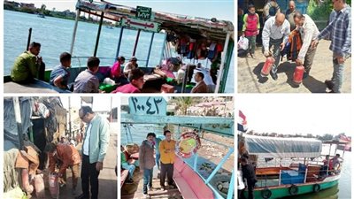 حملات مكثفة لمتابعة المعديات النهرية بمحافظة البحيرة فى ثاني أيام عيد الفطر (صور)