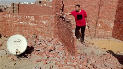 إزالة تعديات علي الأراضي الزراعية وأبنية مخالفة بالبدرشين في  ثاني أيام عيد الفطر (صور) 