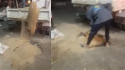 حي وسط القاهرة ينتهي من إصلاح هبوط أرضي بمحيط مسجد الحسين (صور)