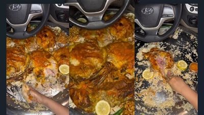 طفل سعودي يلتهم خروفا خلال احتفال عيد الفطر (فيديو)