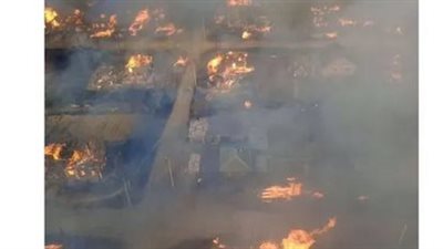 إخماد حريق في مزرعة مواشي بقنا