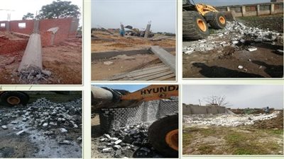 إزالة 16 حالة تعد بالبناء المخالف في الشرقية 