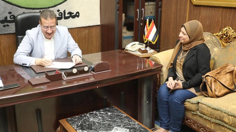 محافظ المنوفية خلال