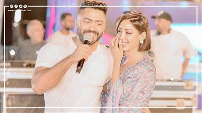 قصة حب تامر حسني وبسمة بوسيل (فيديوجراف) 