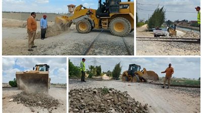 غلق 12 معبرا مخالفا بمركز أبو المطامير بالبحيرة (صور)