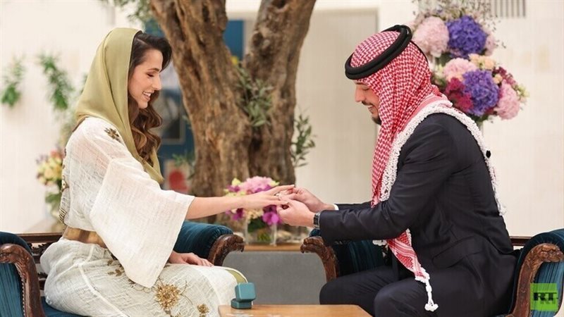 ولي عهد الأردن وخطيبته،