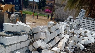 إزالة 16 حالة تعد بالبناء المخالف فى 4 مراكز بالمنيا