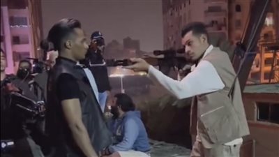 محمد رمضان في كواليس فيلم هارلي (صور)