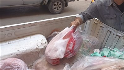 ضبط ما يزيد عن 6 أطنان لحوم ودجاج غير صالحة للاستهلاك الآدمي بالقليوبية