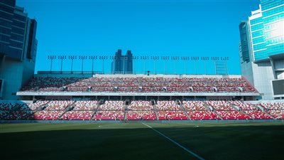 الأهلي وبيراميدز، ملعب محمد بن زايد جاهز للسوبر المصري (صور)