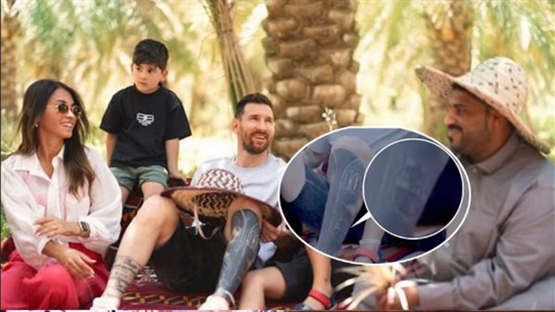 ميسي برفقة عائلته،
