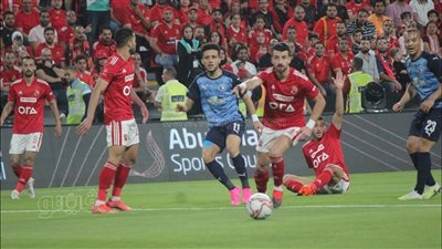 السوبر المصري، الأهلي يتقدم على بيراميدز بهدف علي معلول بعد 105 دقيقة