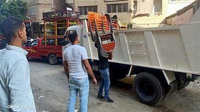 حملات مكبرة لرفع الإشغالات بمركز بني مزار بالمنيا