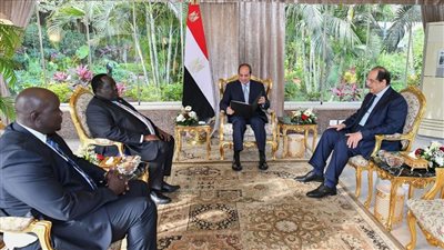 السيسي يستقبل مستشار رئيس جنوب السودان للشئون الأمنية (فيديو)