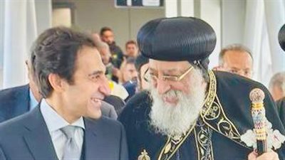 بسام راضي يستقبل البابا تواضروس الثاني في روما (صور)