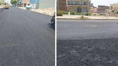 رصف طريق جسر مصرف كوم حمادة بتكلفة مليون و300 ألف جنيه (صور)