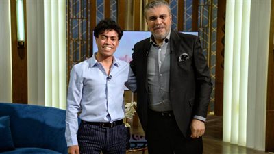 حاتم صلاح ومحمد فهيم ضيفا عمرو الليثي في 