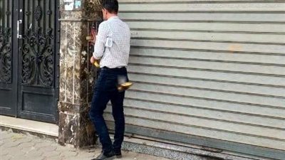 غلق وتشميع المحال المخالفة بشيراتون بالنزهة