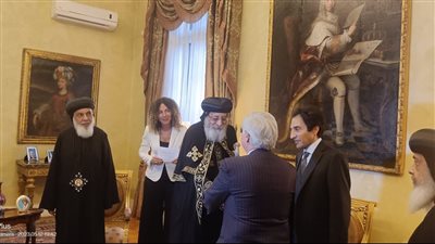 البابا تواضروس يزور السفارة المصرية بروما
