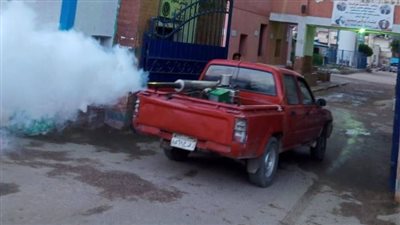 رش وتطهير بحر البقر من الحشرات الناقلة في فاقوس شرقية 