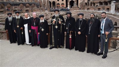 البابا تواضروس يزور الكولوسيوم مكان تعذيب المسيحيين في روما