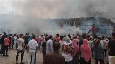 15 صورة ترصد خسائر حريق معرض شباب مصر ببني سويف