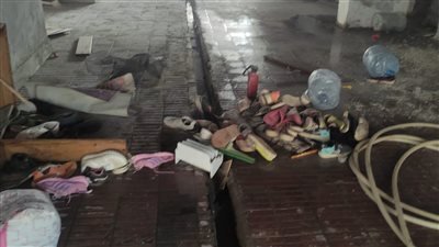 أول صور لحادث انفجار أنبوبة بوتاجاز في عقار بمنطقة زهراء المعادي