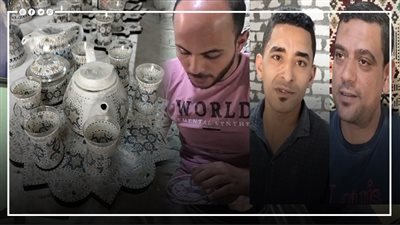  أيادي تتلف في حرير، منايفة يبدعون فى صناعة الأثاث المنزلى والزجاج بالصدف (فيديو وصور)